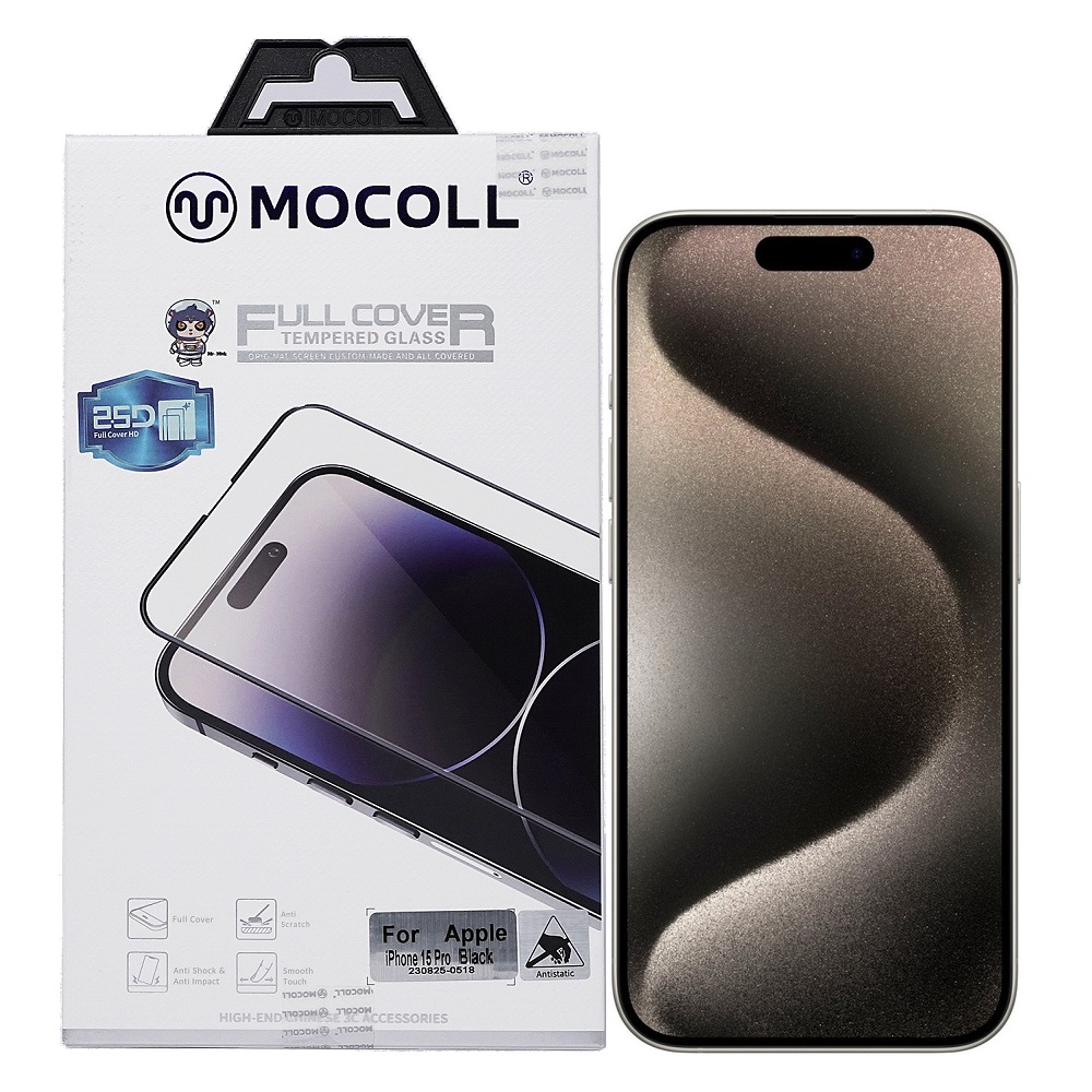 Защитное стекло MOCOll Golden Shield 2.5D Full Cover для iPhone 15 Pro