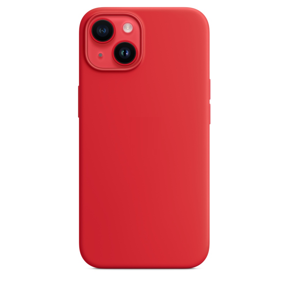 Силиконовый чехол Naturally Silicone Case with MagSafe Red для iPhone 14