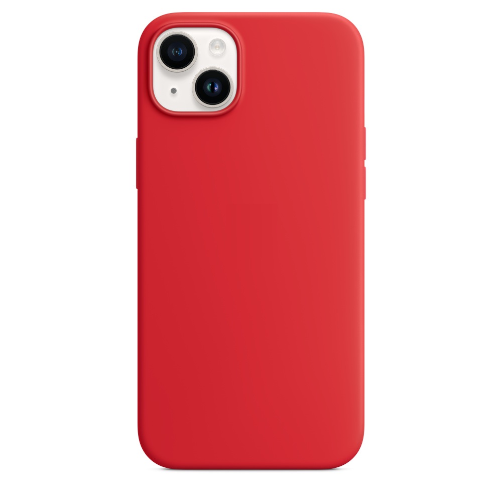 Силиконовый чехол Naturally Silicone Case with MagSafe Red для iPhone 14 Plus