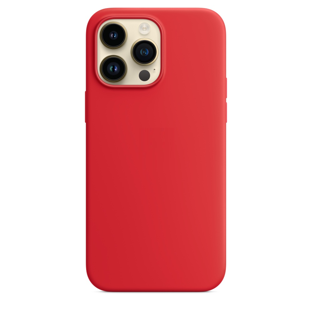 Силиконовый чехол Naturally Silicone Case with MagSafe Red для iPhone 14 Pro Max