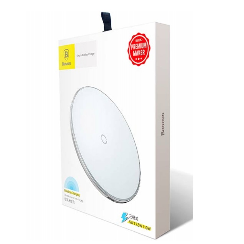 Беспроводная зарядка Baseus Simple Wireless Charger White