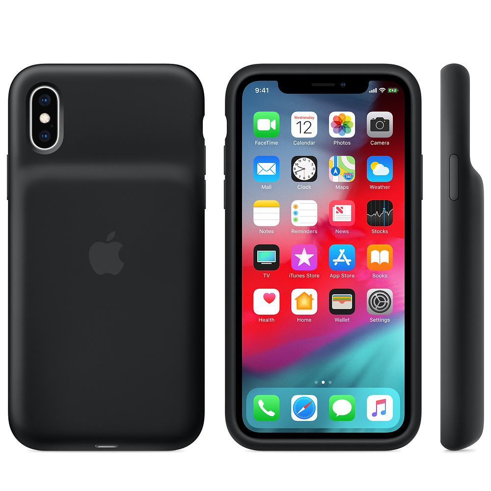 Силиконовый чехол-аккумулятор Apple iPhone XS Smart Battery Case Black (MRXK2ZM/A) для iPhone Xs