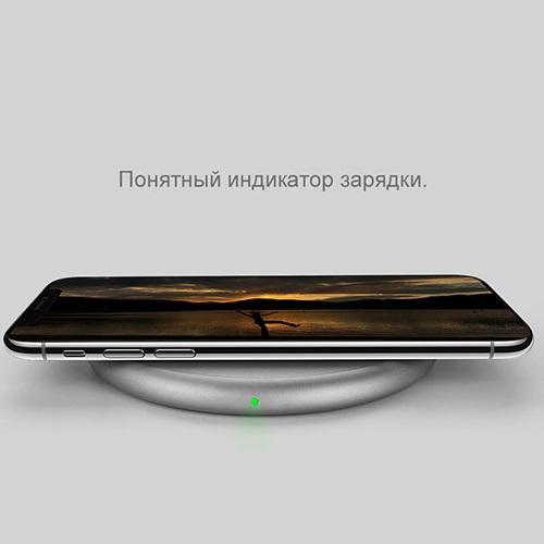 Беспроводное зарядное устройство Hoco CW3A Round Wireless Charging Gray