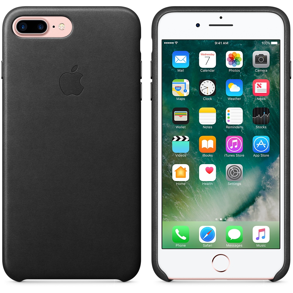 Кожаный чехол Apple iPhone 8 Plus Leather Case Black (MQHM2ZM/A) для iPhone 7 Plus/iPhone 8 Plus