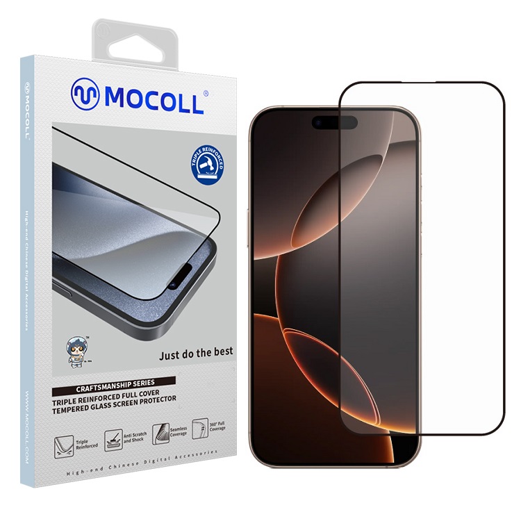 Защитное стекло MOCOll Rhinoceros 2.5D Full Cover для iPhone 16 Pro Max