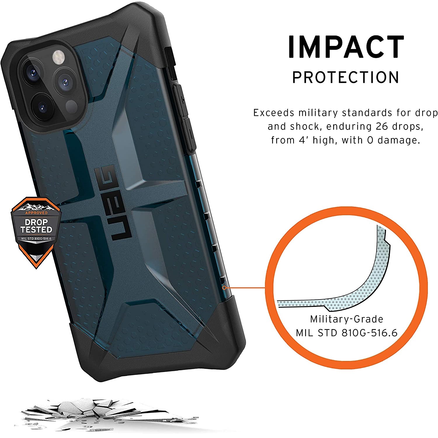 Противоударный защитный чехол UAG Plasma Mallard для iPhone 12/12 Pro