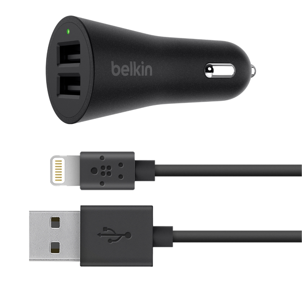 Автомобильное зарядное устройство Belkin BoostUp 2-Port Car Charger (F8J221bt04-BLK) Black