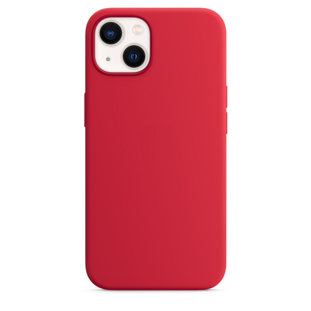 Силиконовый чехол Naturally Silicone Case with MagSafe Red для iPhone 13