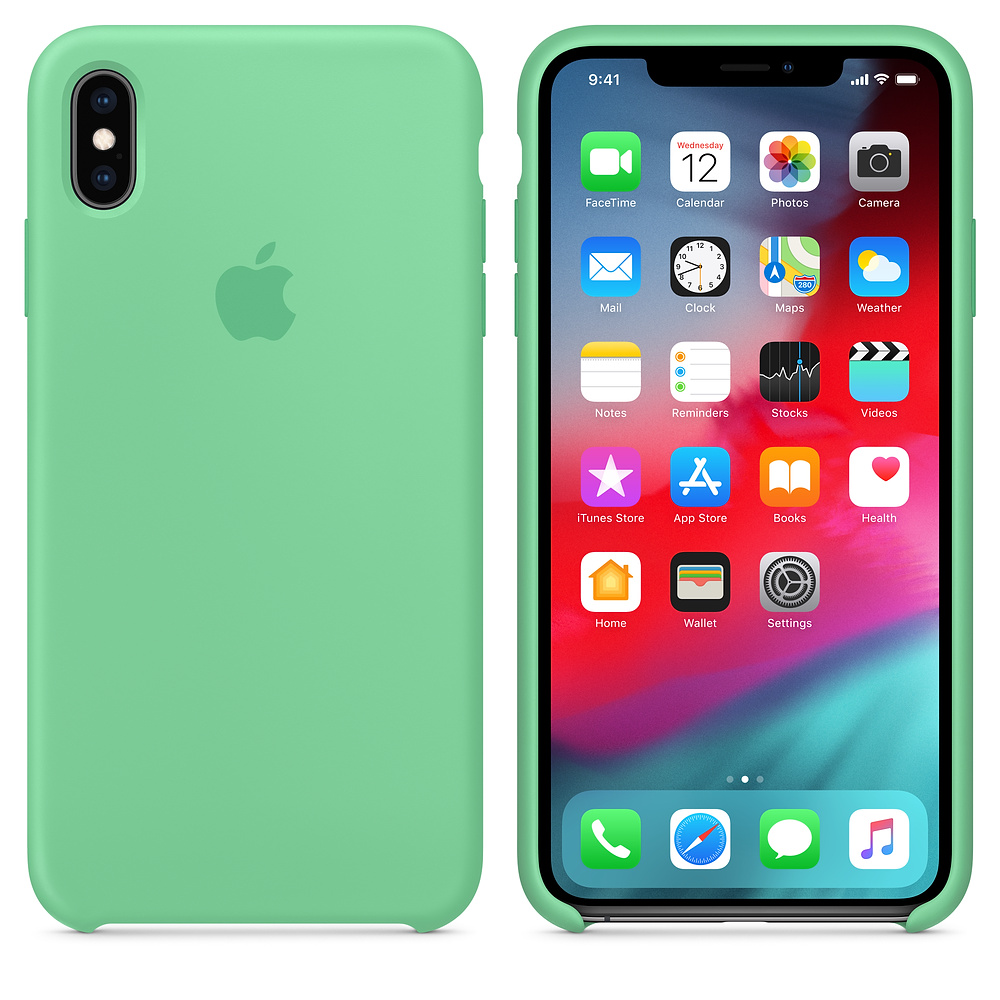 Силиконовый чехол Apple iPhone XS Max Silicone Case - Spearmint (MVF82ZM/A) для iPhone XS Max