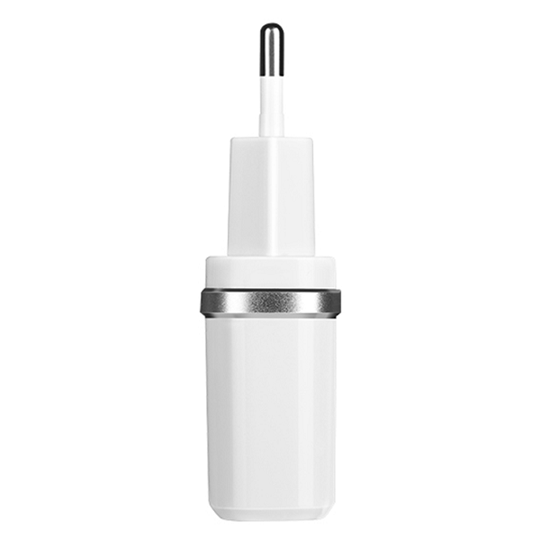 Сетевое зарядное устройство Hoco Dual USB Charger 2.4A White для iPhone/iPad