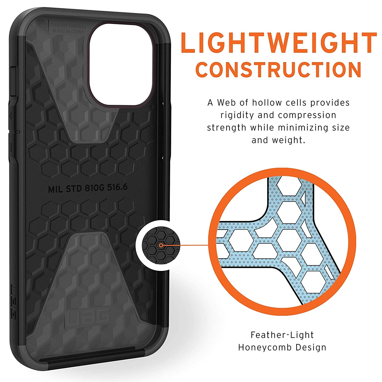 Противоударный защитный чехол UAG Civilian Eggplant для iPhone 12/12 Pro