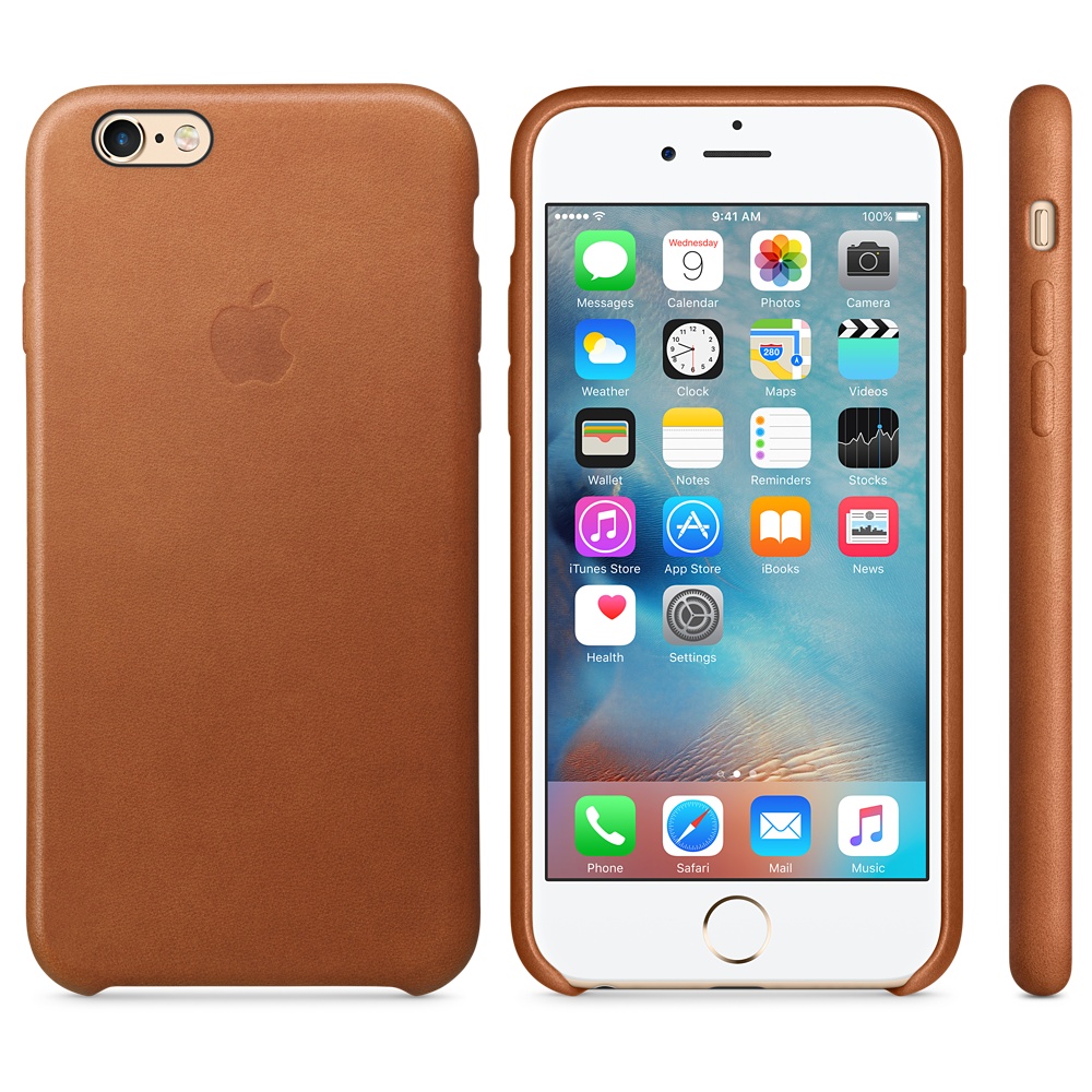 Кожаный чехол Apple iPhone 6 Leather Case Saddle Brown (MKXT2ZM/A) для iPhone 6/6S