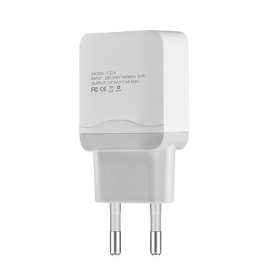 Сетевое зарядное устройство Hoco Charger 2.4A White для iPhone/iPad