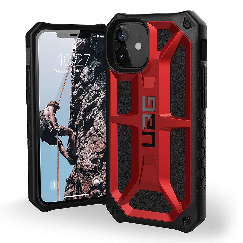 Противоударный защитный чехол UAG Monarch Crimson для iPhone 12 mini