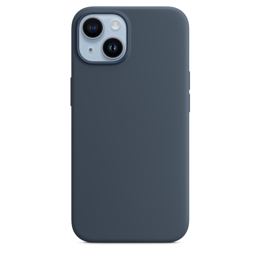 Силиконовый чехол Naturally Silicone Case with MagSafe Storm Blue для iPhone 14