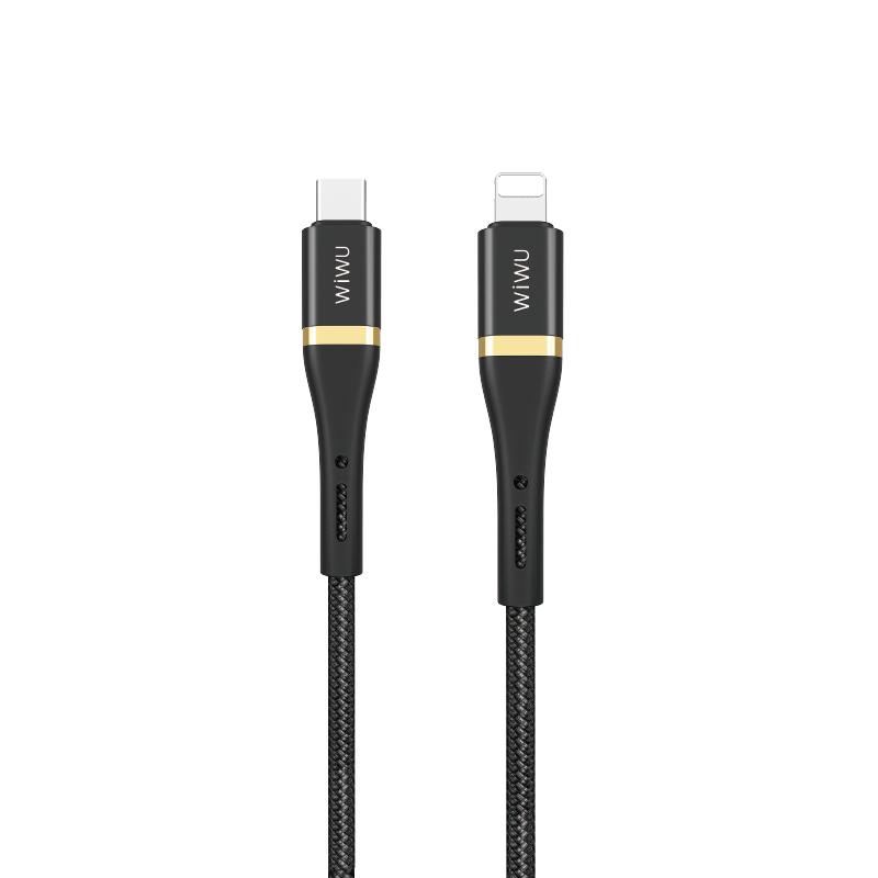 Кабель Wiwu Elite data cable Lightning to Type-C 1.2m Black