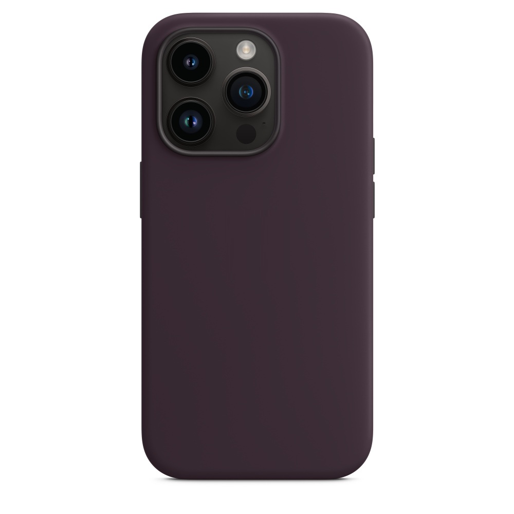 Силиконовый чехол Naturally Silicone Case with MagSafe Elderberry для iPhone 14 Pro