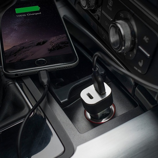 Автомобильное зарядное устройство Deppa Car charger 4.8А USB + USB Type-C (11288)