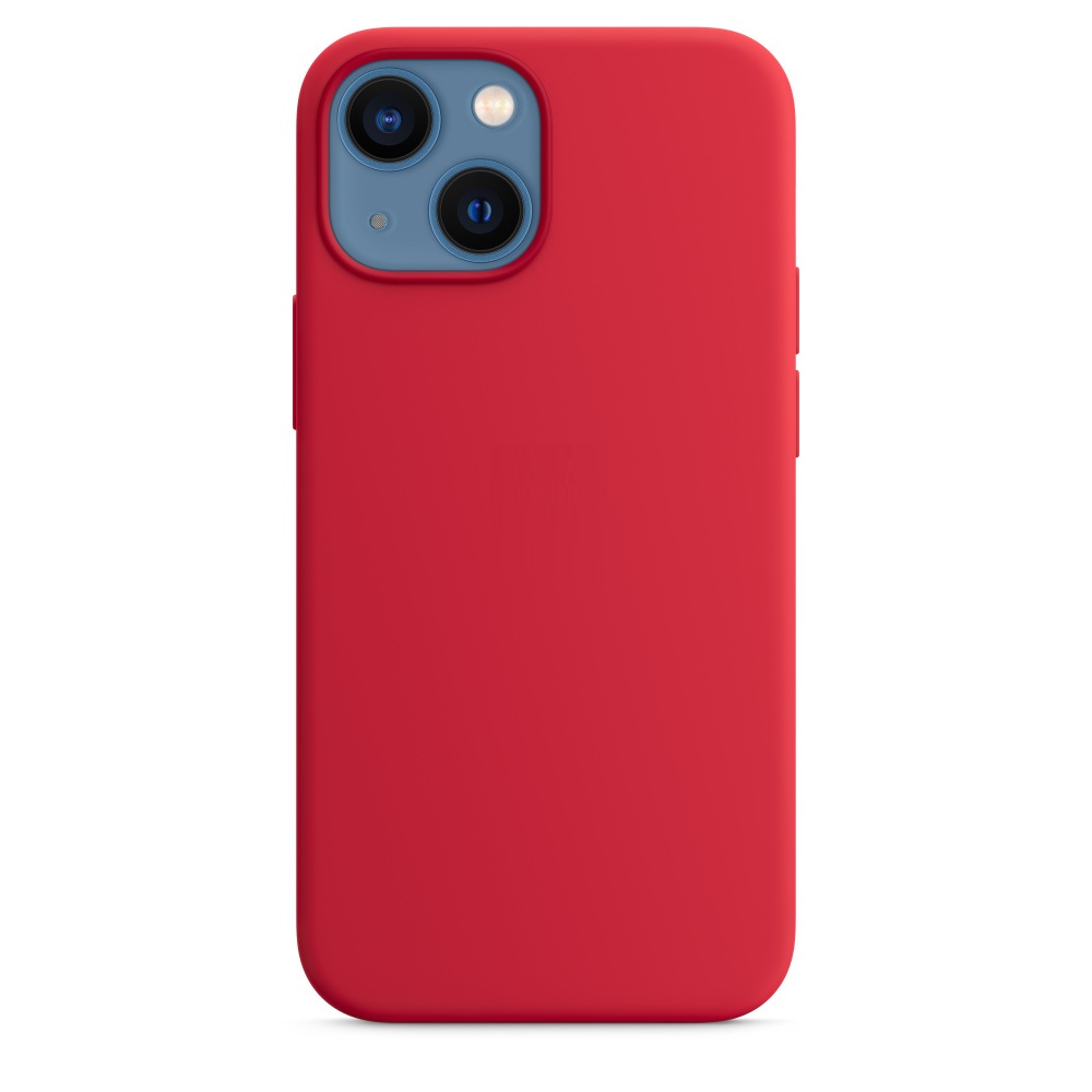 Силиконовый чехол Naturally Silicone Case with MagSafe Red для iPhone 13 mini