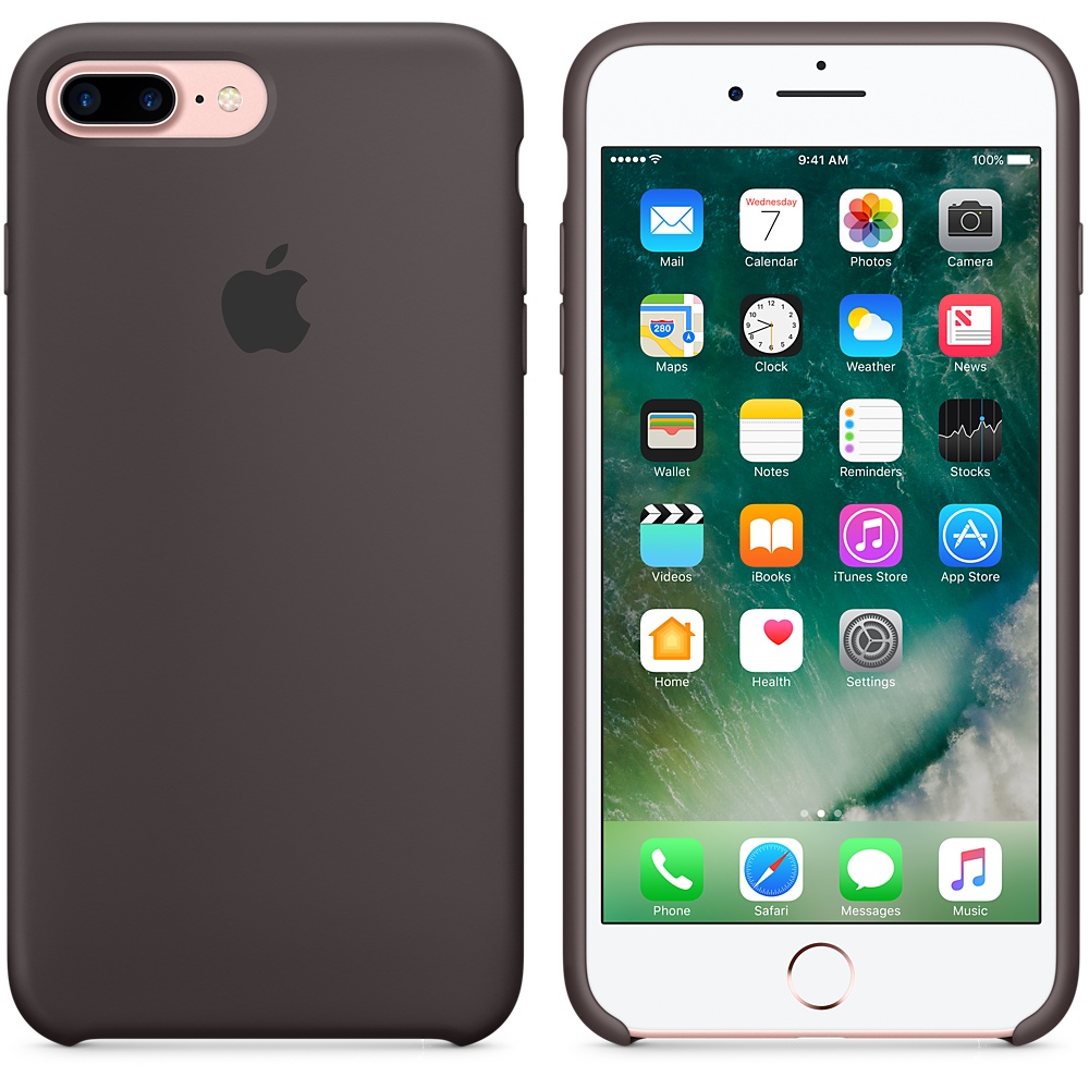 Силиконовый чехол Apple iPhone 7 Plus Silicone Case Cocoa (MMT12ZM/A) для iPhone 7 Plus/iPhone 8 Plus