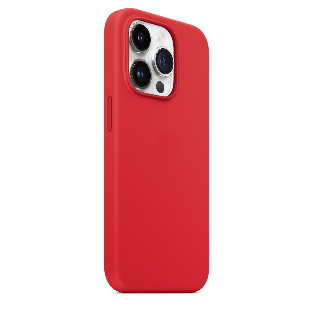 Силиконовый чехол Naturally Silicone Case with MagSafe Red для iPhone 14 Pro