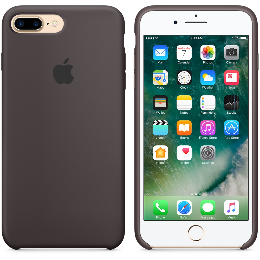 Силиконовый чехол Apple iPhone 7 Plus Silicone Case Cocoa (MMT12ZM/A) для iPhone 7 Plus/iPhone 8 Plus