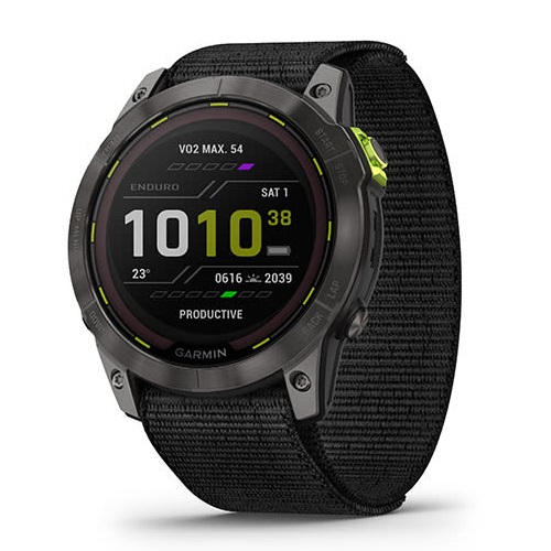 Умные часы Garmin Enduro 2 Sapphire Solar Carbon Grey DLC Titanium with Ultrafit Band (010-02754-01)