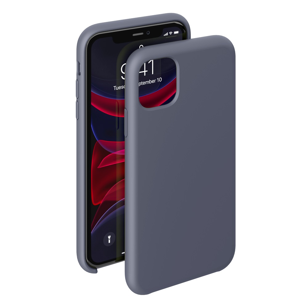 Чехол Deppa Liquid Silicone Case Grey lavender (87479) для iPhone 11