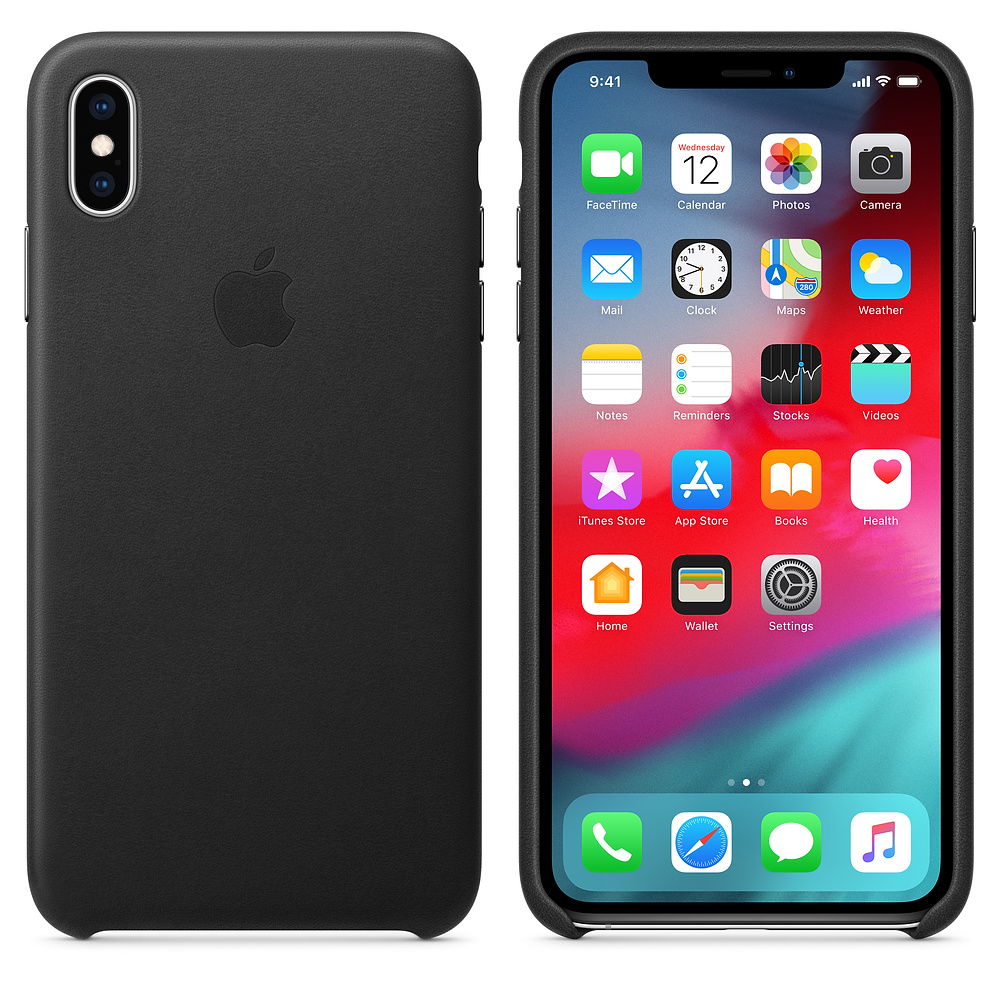 Кожаный чехол Apple iPhone XS Max Leather Case - Black (MRWT2ZM/A) для iPhone XS Max