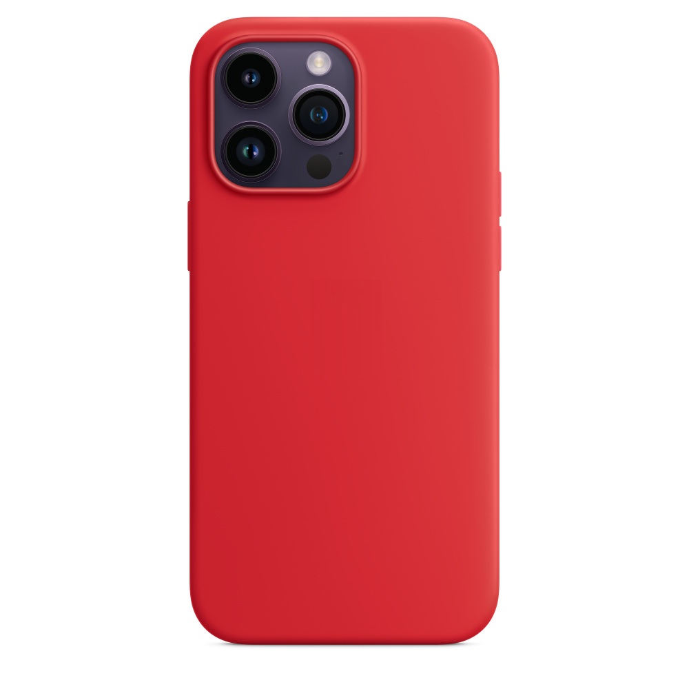 Силиконовый чехол Naturally Silicone Case with MagSafe Red для iPhone 14 Pro Max