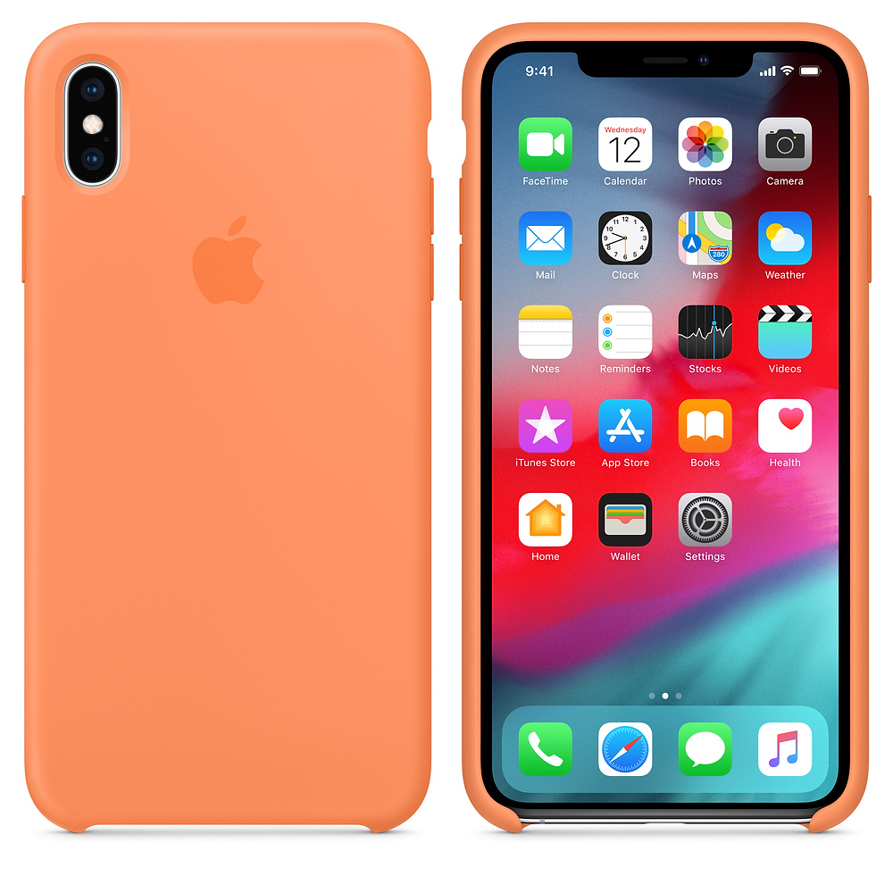 Силиконовый чехол Apple iPhone XS Max Silicone Case - Papaya (MVF72ZM/A) для iPhone XS Max