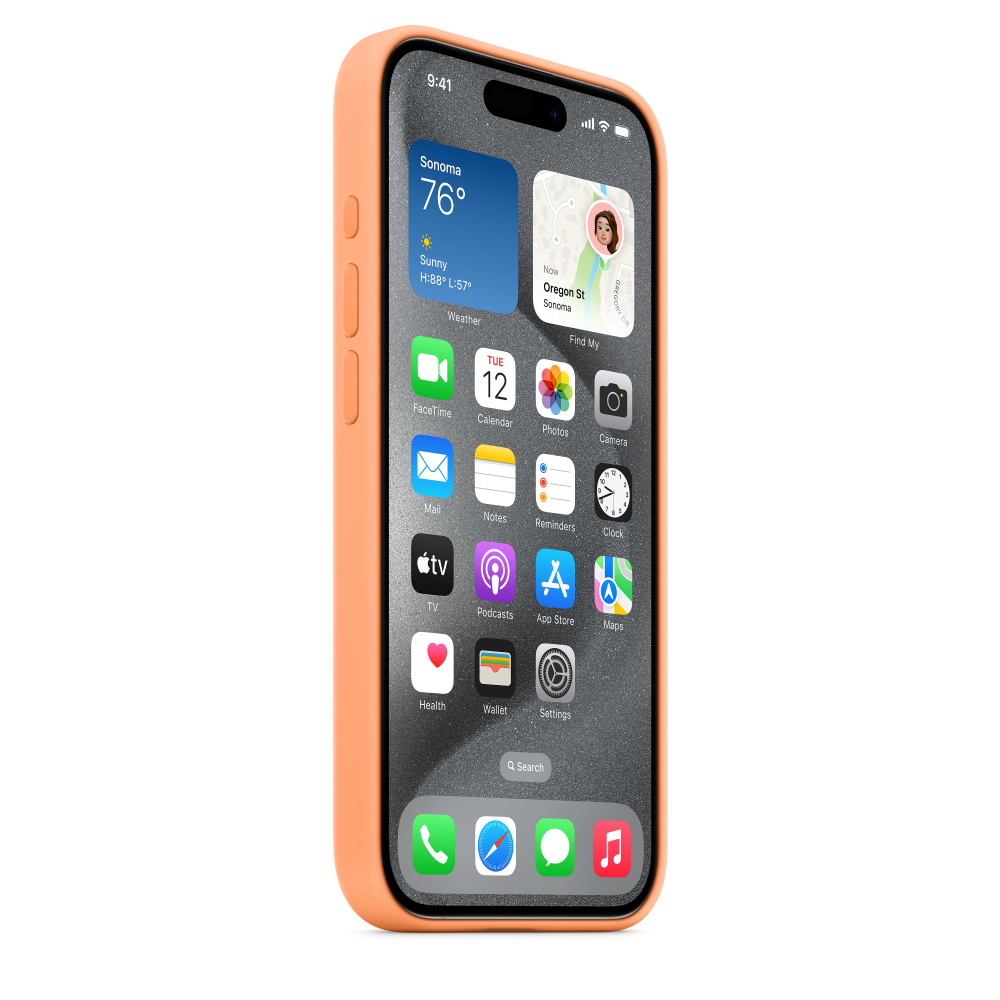 Силиконовый чехол Apple iPhone 15 Pro Silicone Case with MagSafe - Orange Sorbet (MT1H3ZM/A) для iPhone 15 Pro