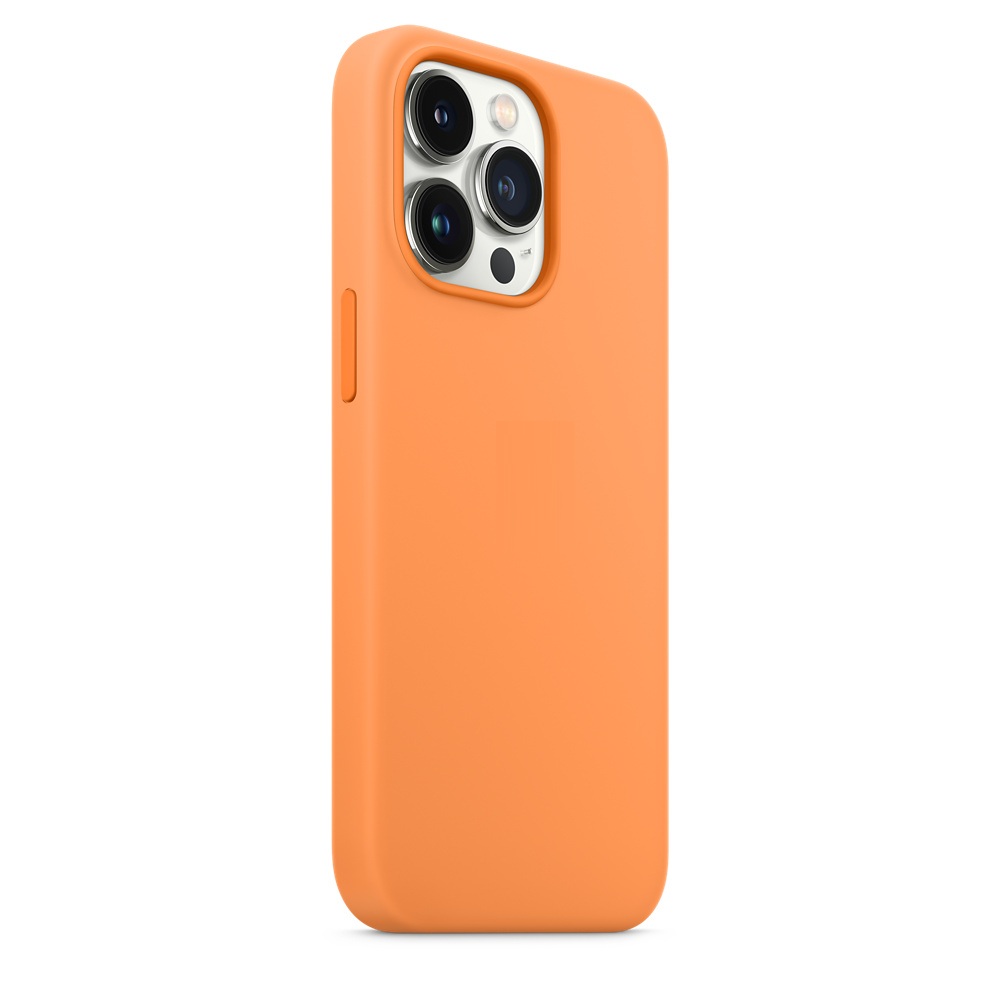 Силиконовый чехол Naturally Silicone Case with MagSafe Marigold для iPhone 13 Pro