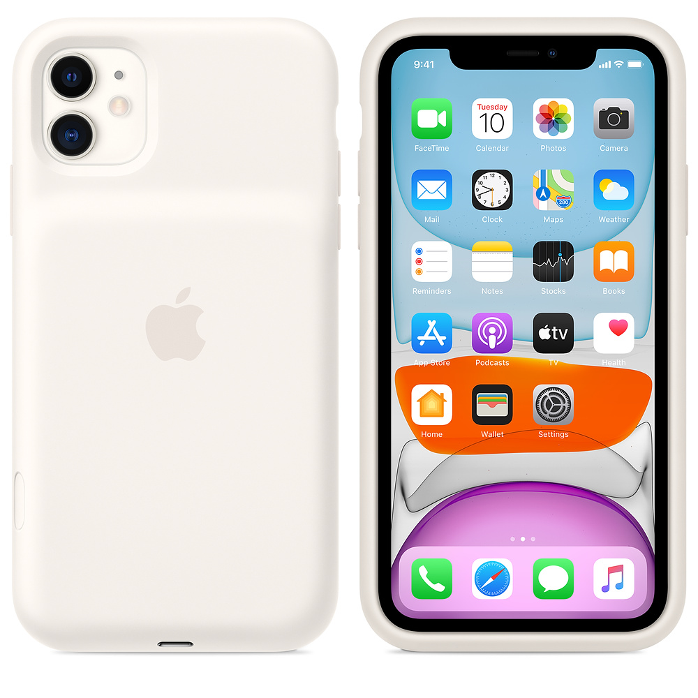 Силиконовый чехол-аккумулятор Apple Smart Battery Case Soft White (MWVJ2ZM/A) для iPhone 11