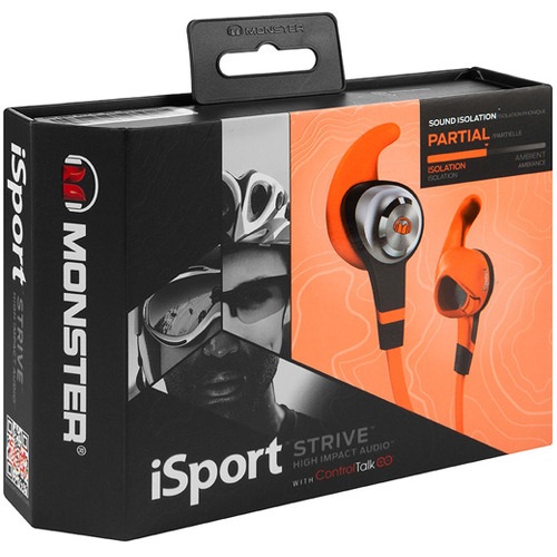 Наушники Monster iSport Strive Orange