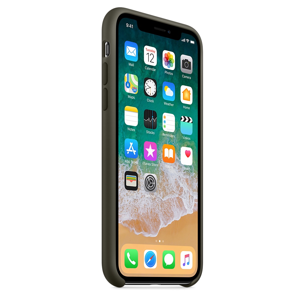 Силиконовый чехол Apple iPhone X Silicone Case - Dark Olive (MR522ZM/A) для iPhone X