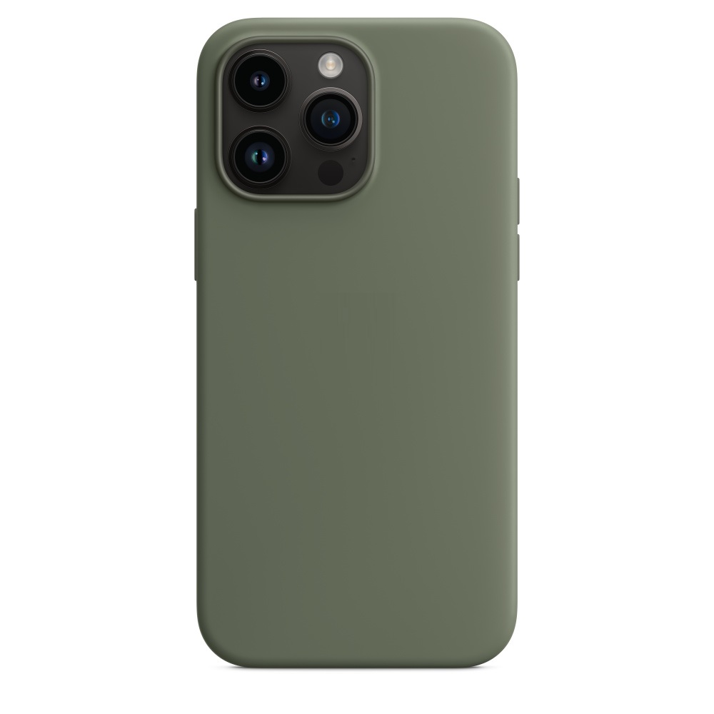 Силиконовый чехол Naturally Silicone Case with MagSafe Olive для iPhone 14 Pro Max