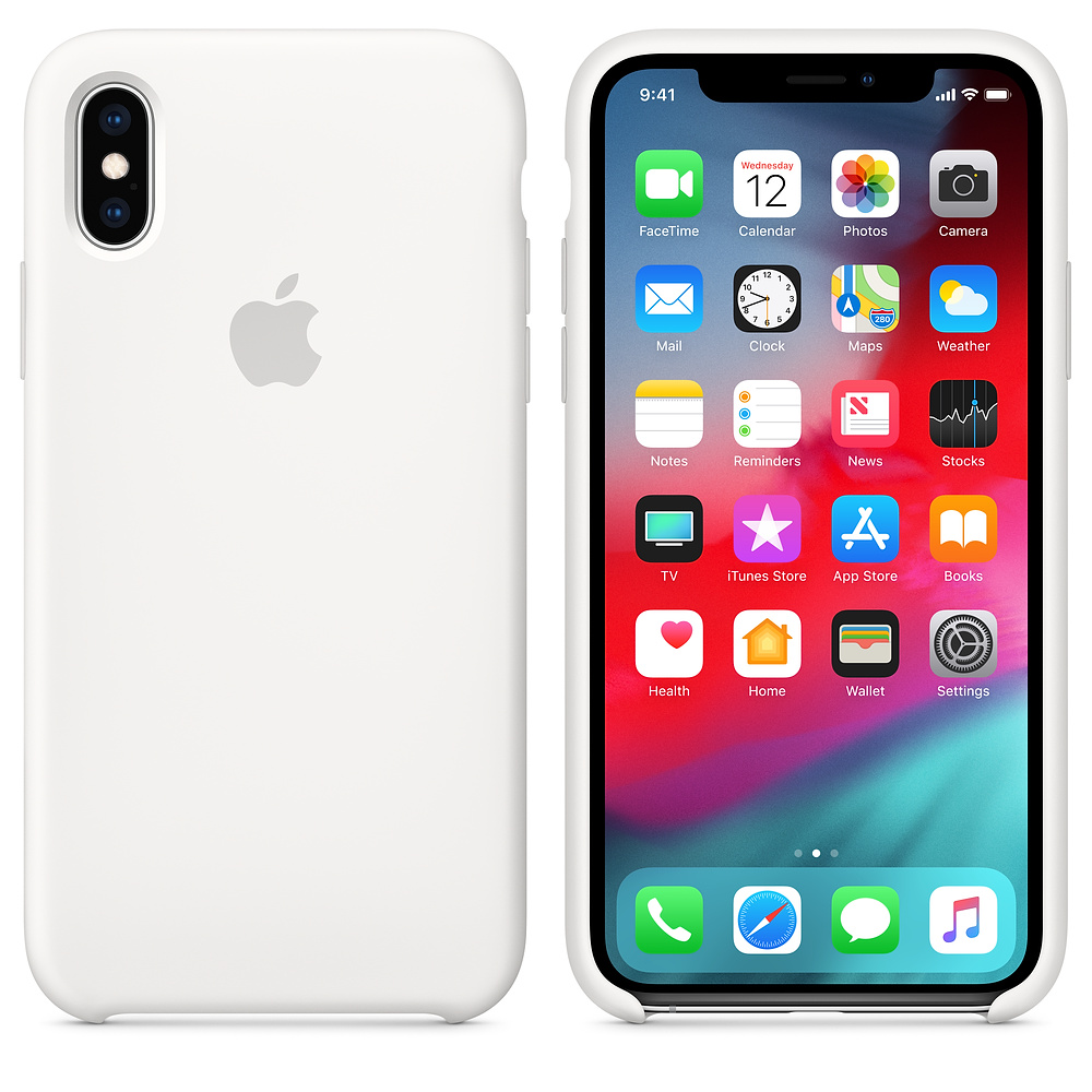 Cиликоновый чехол Apple iPhone XS Silicone Case - White (MRW82ZM/A) для iPhone XS