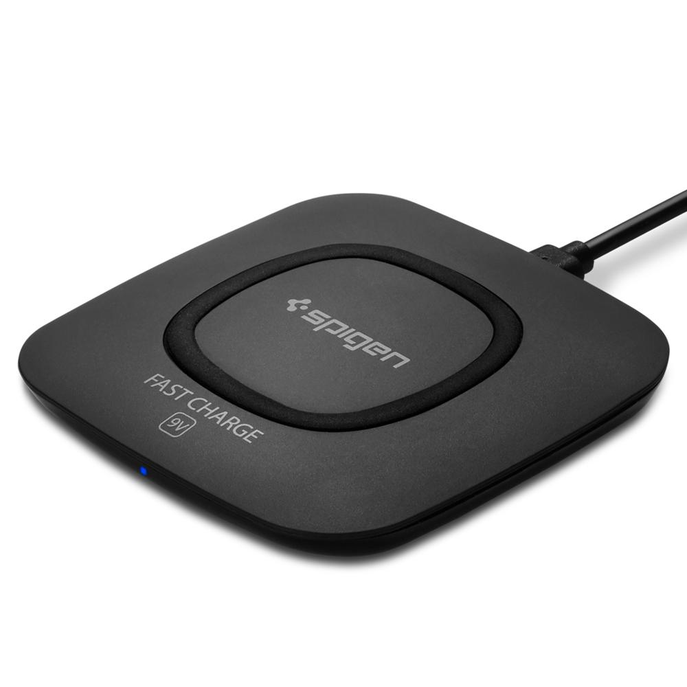 Беспроводное зарядное устройство Spigen Essential Fast Wireless Charger F301W Black (000CH20727)