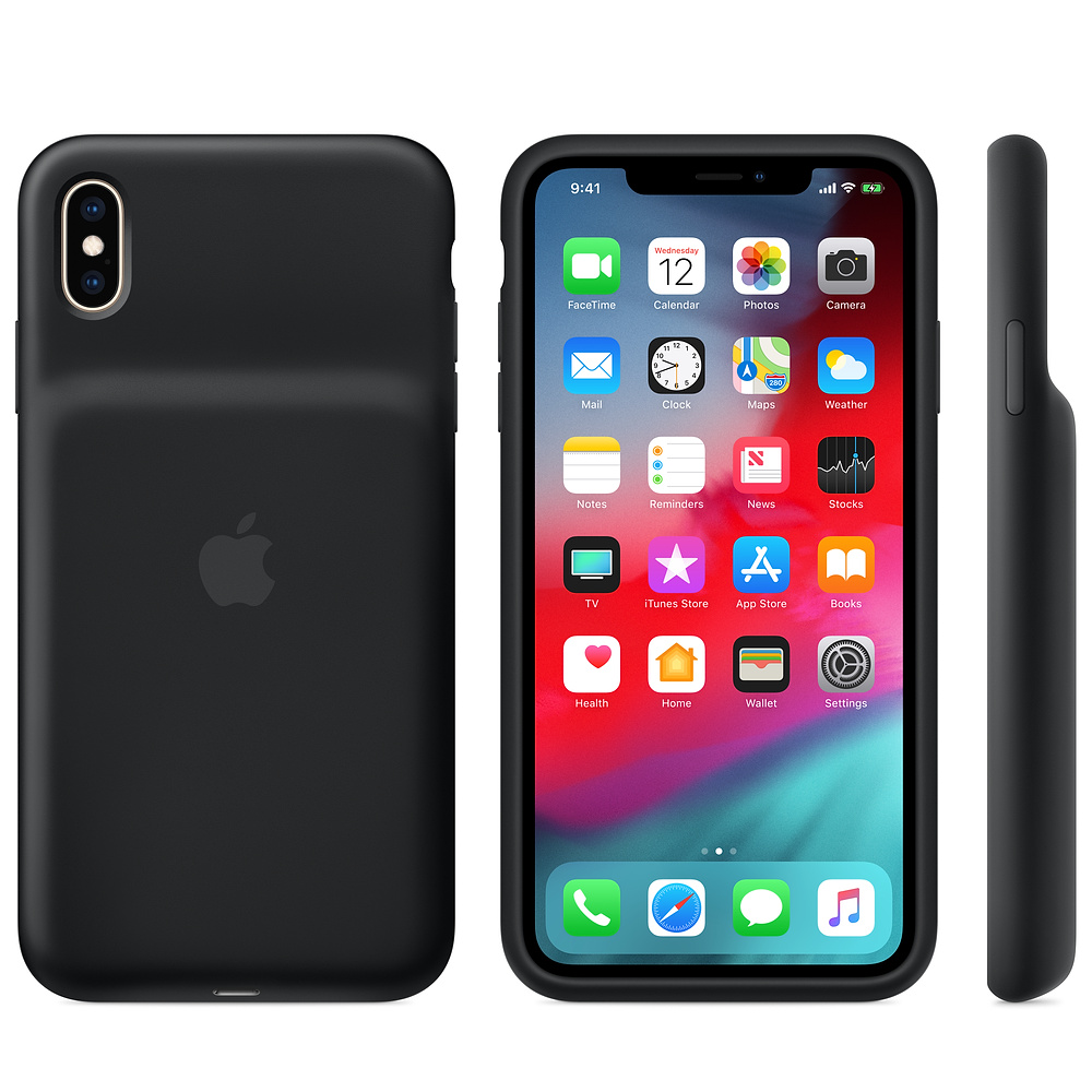 Силиконовый чехол-аккумулятор Apple iPhone XS Max Smart Battery Case Black (MRXQ2ZM/A) для iPhone Xs Max