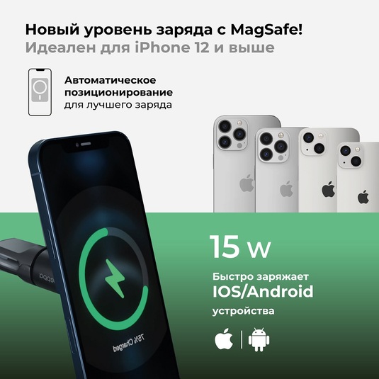 Автомобильное беспроводное Qi зарядное устройство Deppa Mage Safe Sky (55202)