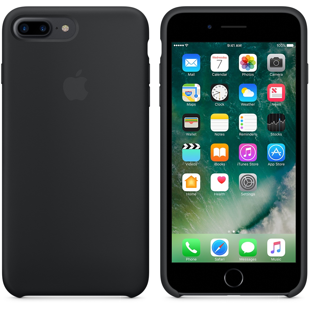 Силиконовый чехол Apple iPhone 7 Plus Silicone Case Black (MMQR2ZM/A) для iPhone 7 Plus/iPhone 8 Plus