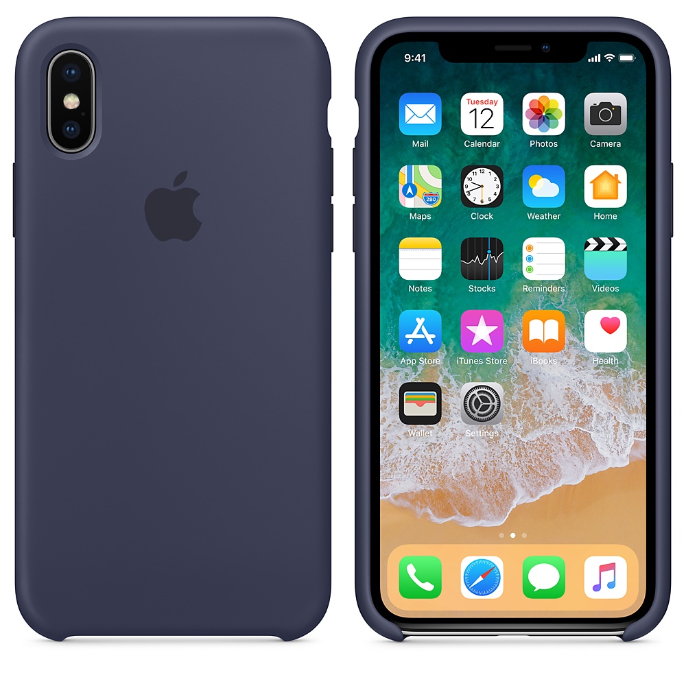 Силиконовый чехол Apple iPhone X Silicone Case - Midnight Blue (MQT32ZM/A) для iPhone X