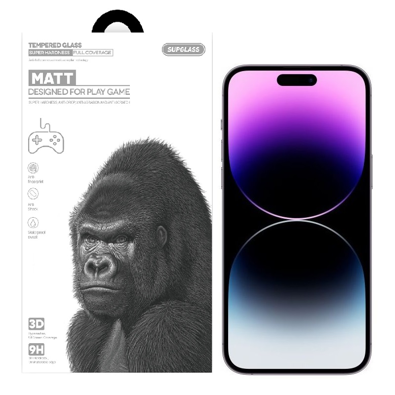 Защитное стекло SupGlass 2.5D Full Cover Matte для iPhone 14 Pro Max