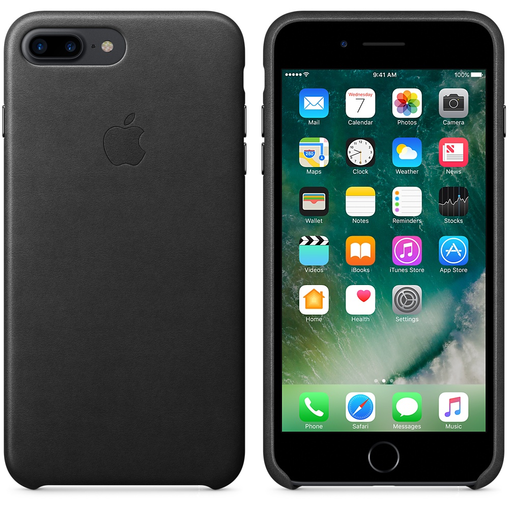 Кожаный чехол Apple iPhone 8 Plus Leather Case Black (MQHM2ZM/A) для iPhone 7 Plus/iPhone 8 Plus