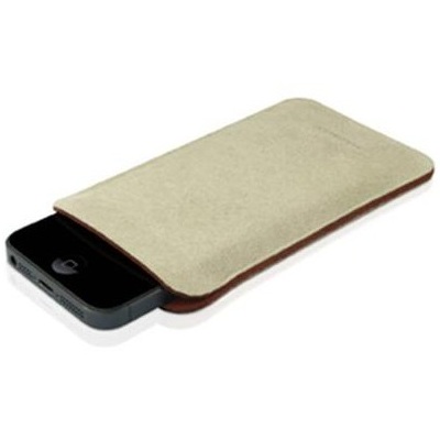 Чехол Macally Microfiber Pouch Biege для iPhone 5S/SE