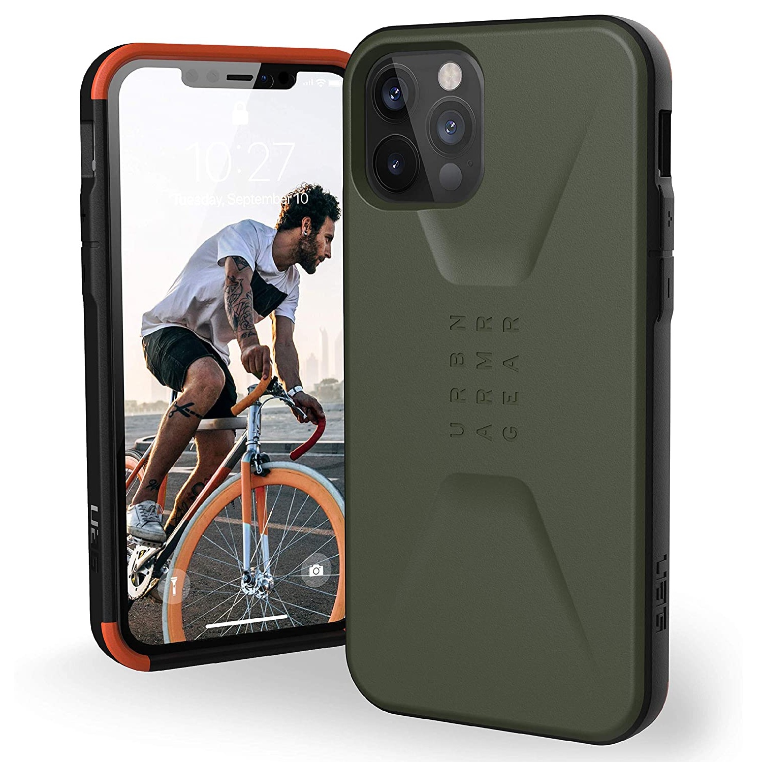 Противоударный защитный чехол UAG Civilian Olive Drab для iPhone 12/12 Pro