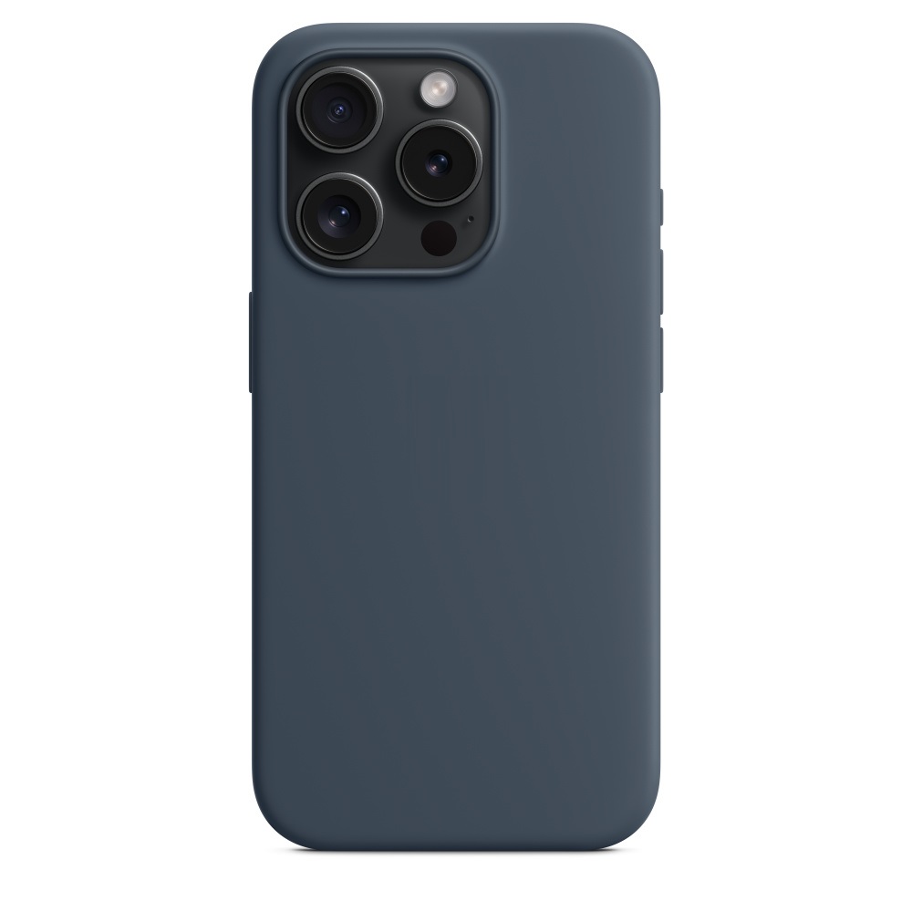 Силиконовый чехол Naturally Silicone Case with MagSafe Storm Blue для iPhone 15 Pro