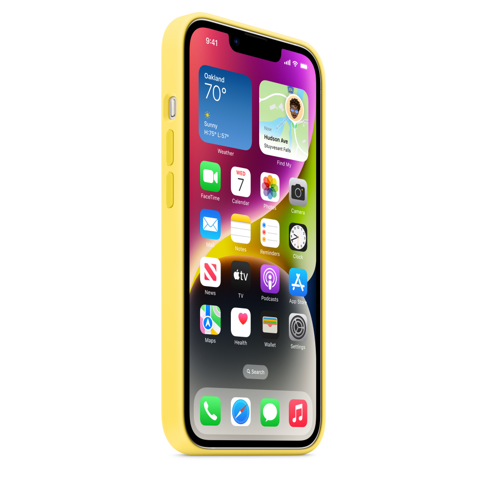 Силиконовый чехол Naturally Silicone Case with MagSafe Canary Yellow для iPhone 14