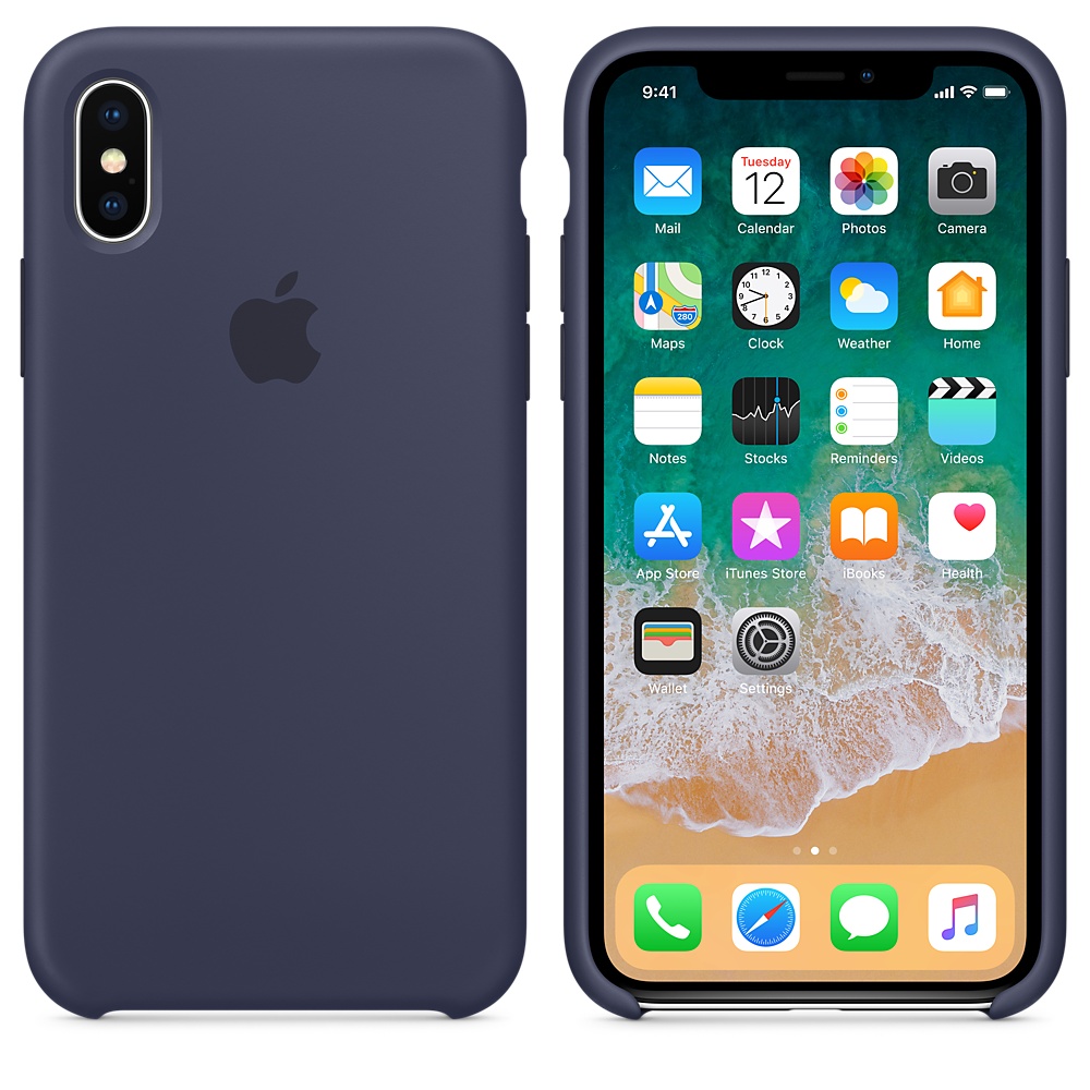 Силиконовый чехол Apple iPhone X Silicone Case - Midnight Blue (MQT32ZM/A) для iPhone X